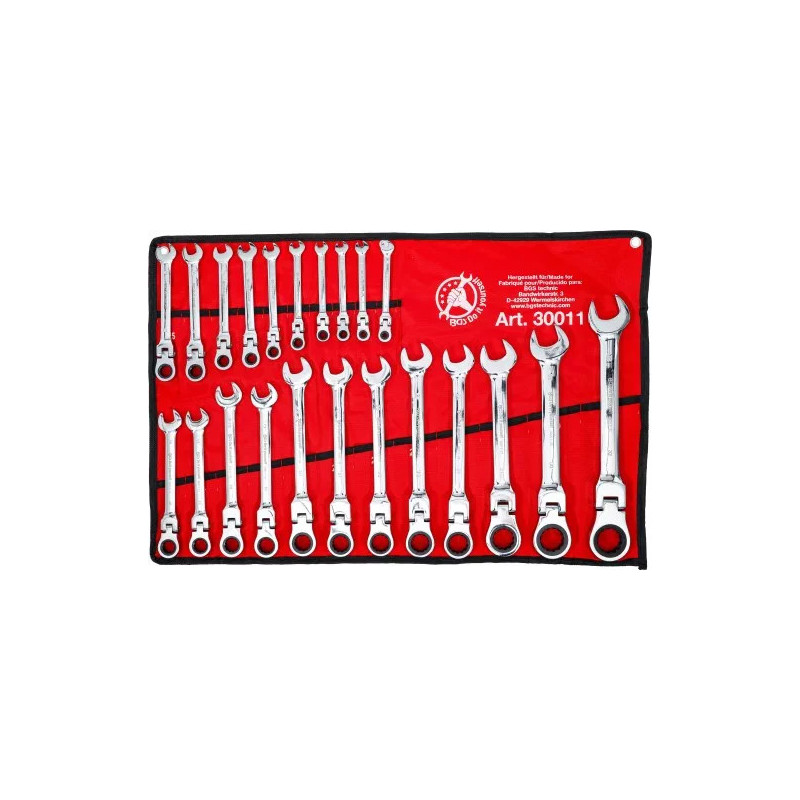 Jeu de clés mixtes à cliquet | têtes flexibles | 6 - 32 mm | 22 pièces Jeu de clés mixtes à cliquet | têtes flexibles | 6 - 32 mm | 22 pièces