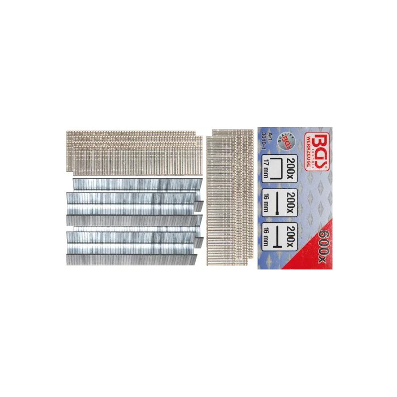 Assortiment agrafes, boulons et clous | 600 pièces Assortiment agrafes, boulons et clous | 600 pièces