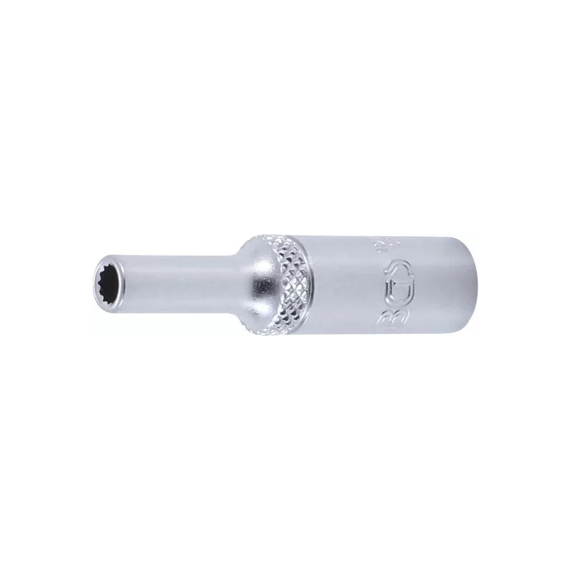 Douille pour clé, douze pans, longue | 6,3 mm (1/4") | 4 mm Douille pour clé, douze pans, longue | 6,3 mm (1/4") | 4 mm