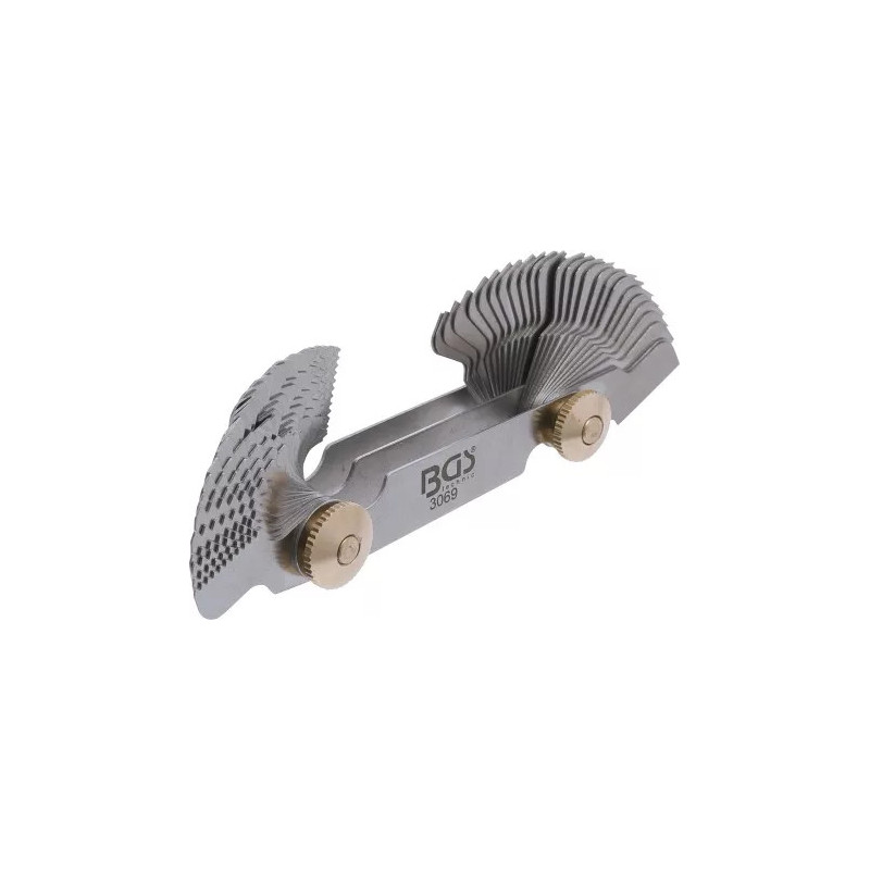 Peigne à filets double 52 feuilles | métrique 0,25 - 6,0 mm, Whitworth 4G - 62G Peigne à filets double 52 feuilles | métrique 0,25 - 6,0 mm, Whitworth 4G - 62G
