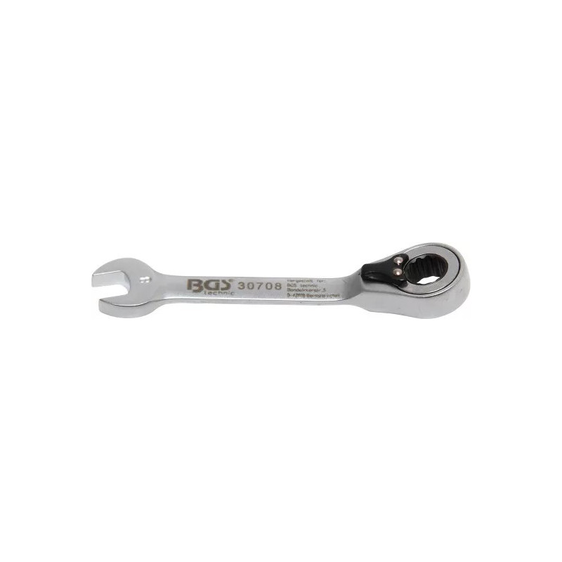 Clé mixte à cliquet | courte | réversible | 8 mm Clé mixte à cliquet | courte | réversible | 8 mm