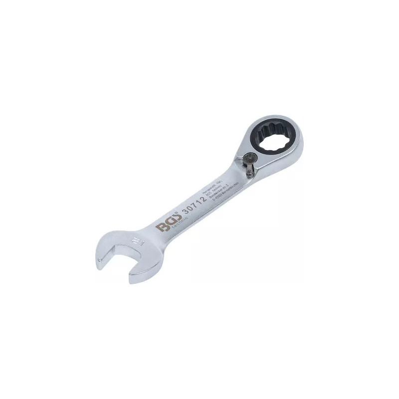 Clé mixte à cliquet | courte | réversible | 12 mm Clé mixte à cliquet | courte | réversible | 12 mm