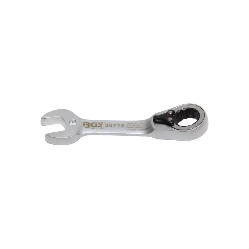Clé mixte à cliquet | courte | réversible | 15 mm Clé mixte à cliquet | courte | réversible | 15 mm