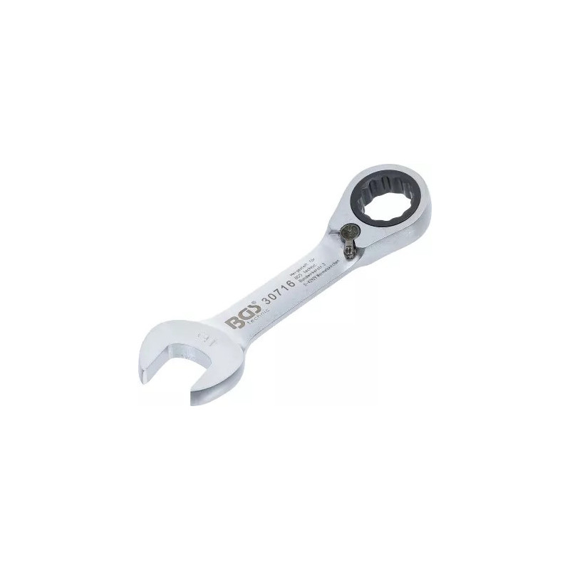 Clé mixte à cliquet | courte | réversible | 16 mm Clé mixte à cliquet | courte | réversible | 16 mm