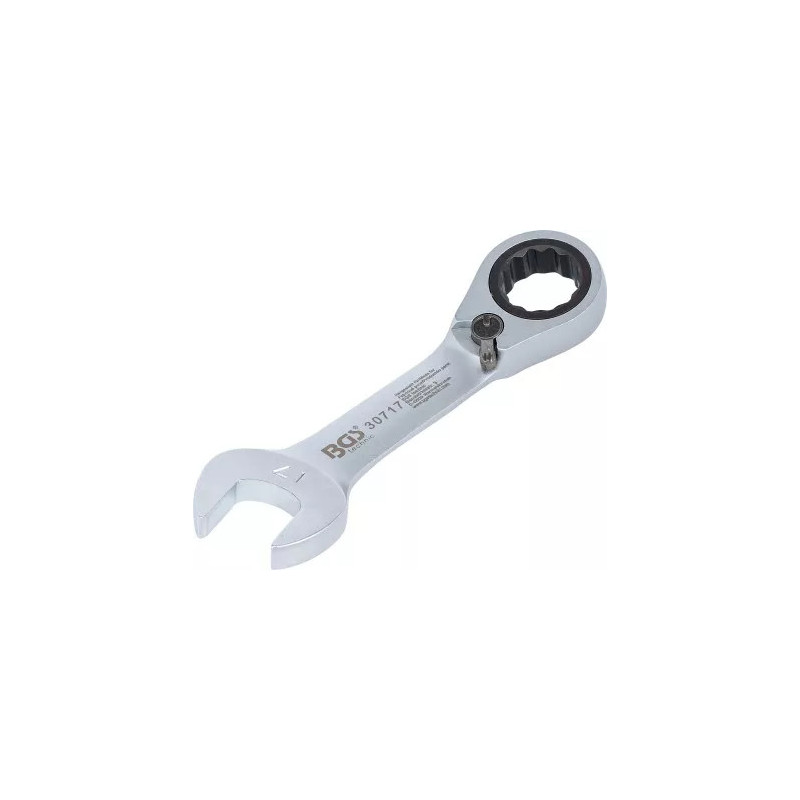 Clé mixte à cliquet | courte | réversible | 17 mm Clé mixte à cliquet | courte | réversible | 17 mm