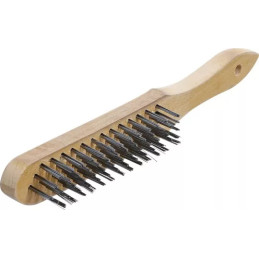 Brosse à main avec manche | fil d'acier | 5 rangées | 300 mm