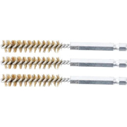 Brosse en laiton | 10 mm | 6,3 mm (1/4") | 3 pièces