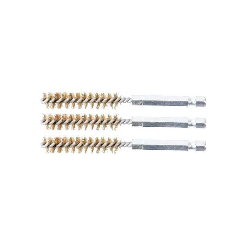Brosse en laiton | 10 mm | 6,3 mm (1/4") | 3 pièces Brosse en laiton | 10 mm | 6,3 mm (1/4") | 3 pièces
