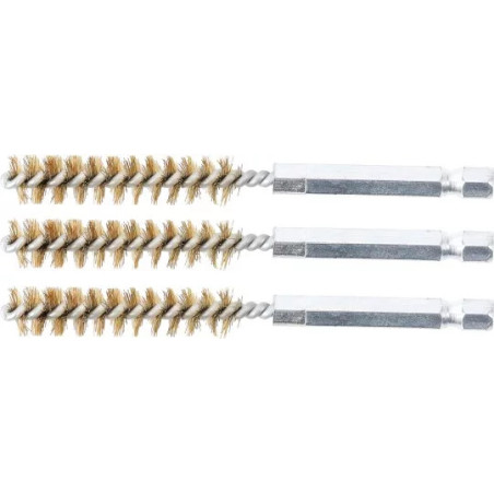 Brosse en laiton | 10 mm | 6,3 mm (1/4") | 3 pièces