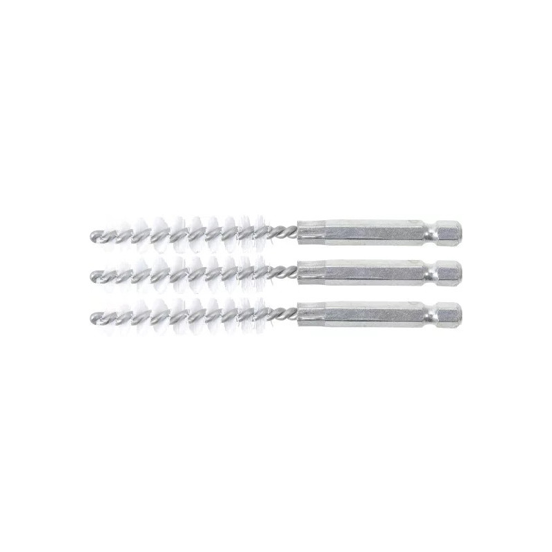 Brosse plate Nylon | 10 mm | 6,3 mm (1/4") | 3 pièces Brosse plate Nylon | 10 mm | 6,3 mm (1/4") | 3 pièces