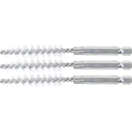 Brosse plate Nylon | 10 mm | 6,3 mm (1/4") | 3 pièces