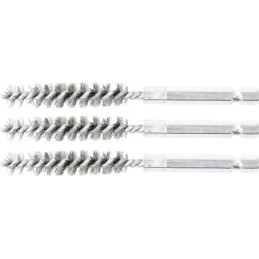 Brosse en acier | 10 mm | 6,3 mm (1/4") | 3 pièces