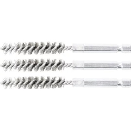Brosse en acier | 10 mm | 6,3 mm (1/4") | 3 pièces