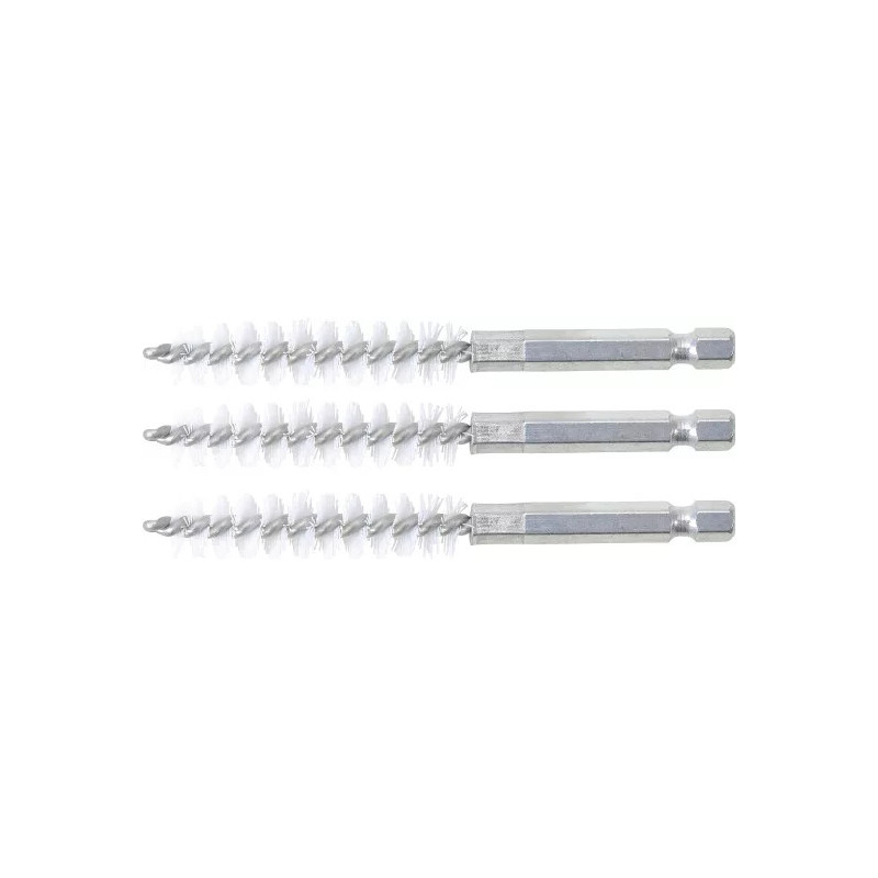 Brosse plate Nylon | 11 mm | 6,3 mm (1/4") | 3 pièces Brosse plate Nylon | 11 mm | 6,3 mm (1/4") | 3 pièces