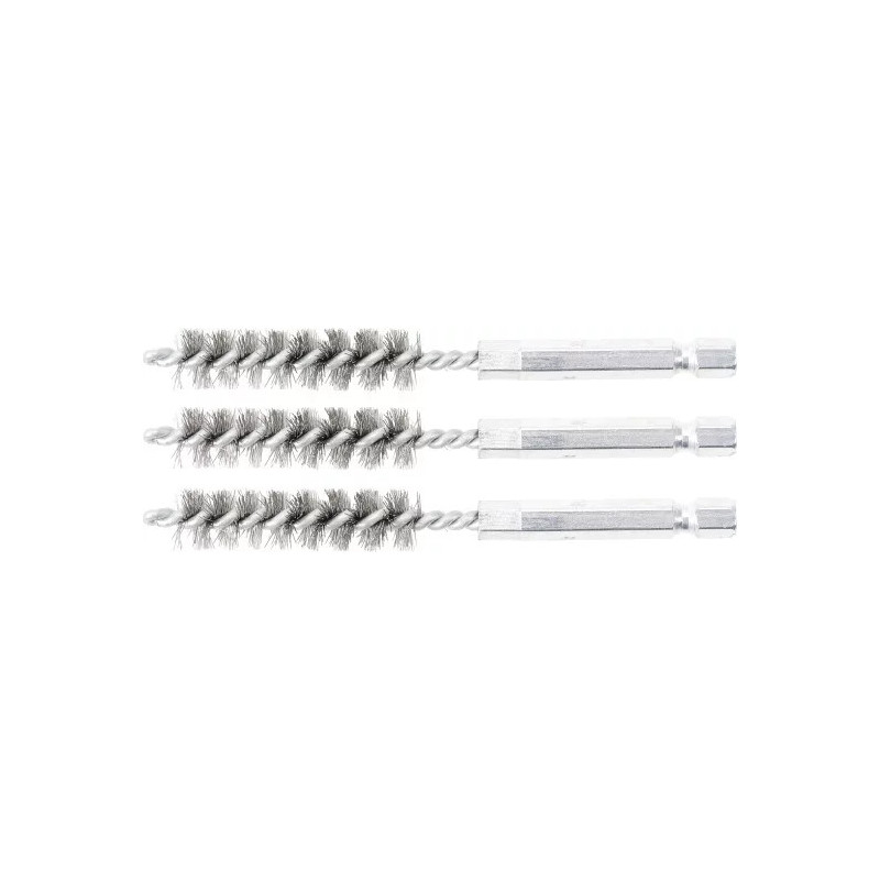 Brosse en acier | 11 mm | 6,3 mm (1/4") | 3 pièces Brosse en acier | 11 mm | 6,3 mm (1/4") | 3 pièces