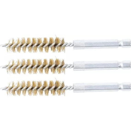 Brosse en laiton | 12 mm | 6,3 mm (1/4") | 3 pièces