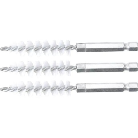 Brosse plate Nylon | 12 mm | 6,3 mm (1/4") | 3 pièces