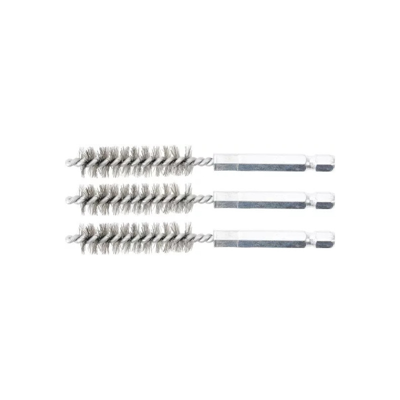 Brosse en acier | 12 mm | 6,3 mm (1/4") | 3 pièces Brosse en acier | 12 mm | 6,3 mm (1/4") | 3 pièces