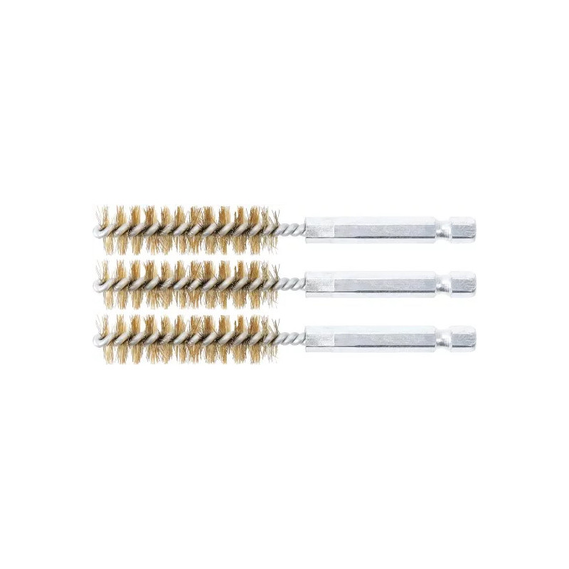 Brosse en laiton | 13 mm | 6,3 mm (1/4") | 3 pièces Brosse en laiton | 13 mm | 6,3 mm (1/4") | 3 pièces