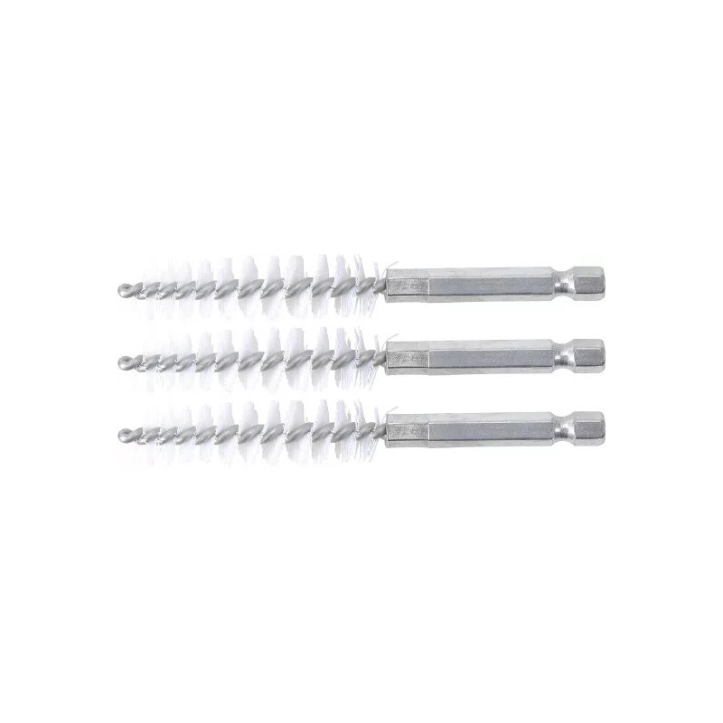 Brosse plate Nylon | 13 mm | 6,3 mm (1/4") | 3 pièces Brosse plate Nylon | 13 mm | 6,3 mm (1/4") | 3 pièces