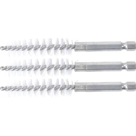 Brosse plate Nylon | 13 mm | 6,3 mm (1/4") | 3 pièces