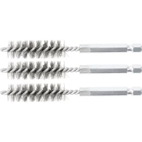 Brosse en acier | 13 mm | 6,3 mm (1/4") | 3 pièces
