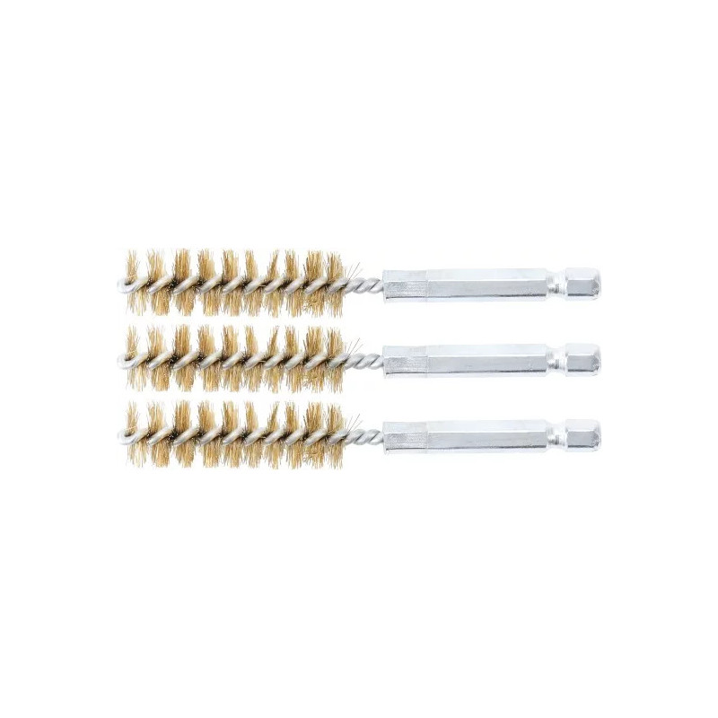 Brosse en laiton | 14 mm | 6,3 mm (1/4") | 3 pièces