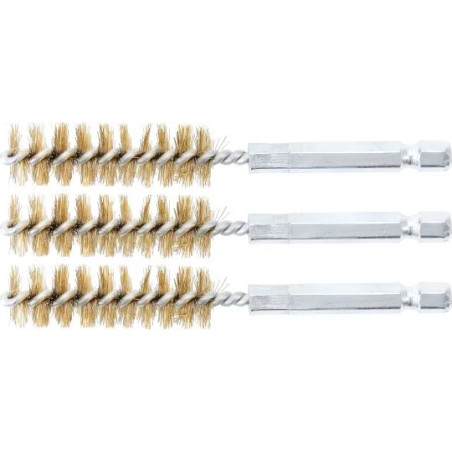 Brosse en laiton | 14 mm | 6,3 mm (1/4") | 3 pièces