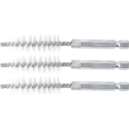 Brosse plate Nylon | 14 mm | 6,3 mm (1/4") | 3 pièces