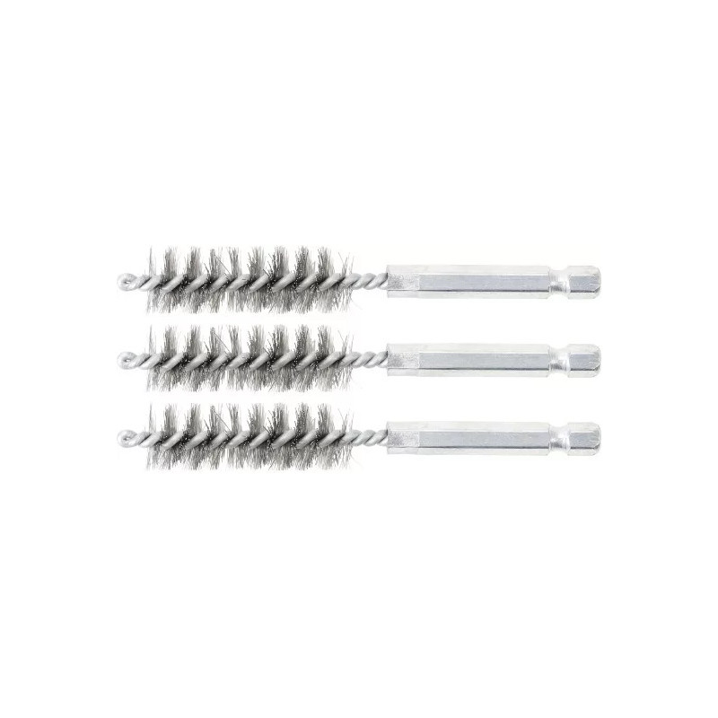 Brosse en acier | 14 mm | 6,3 mm (1/4") | 3 pièces Brosse en acier | 14 mm | 6,3 mm (1/4") | 3 pièces