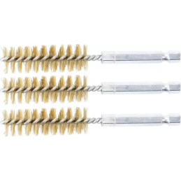 Brosse en laiton | 15 mm | 6,3 mm (1/4") | 3 pièces