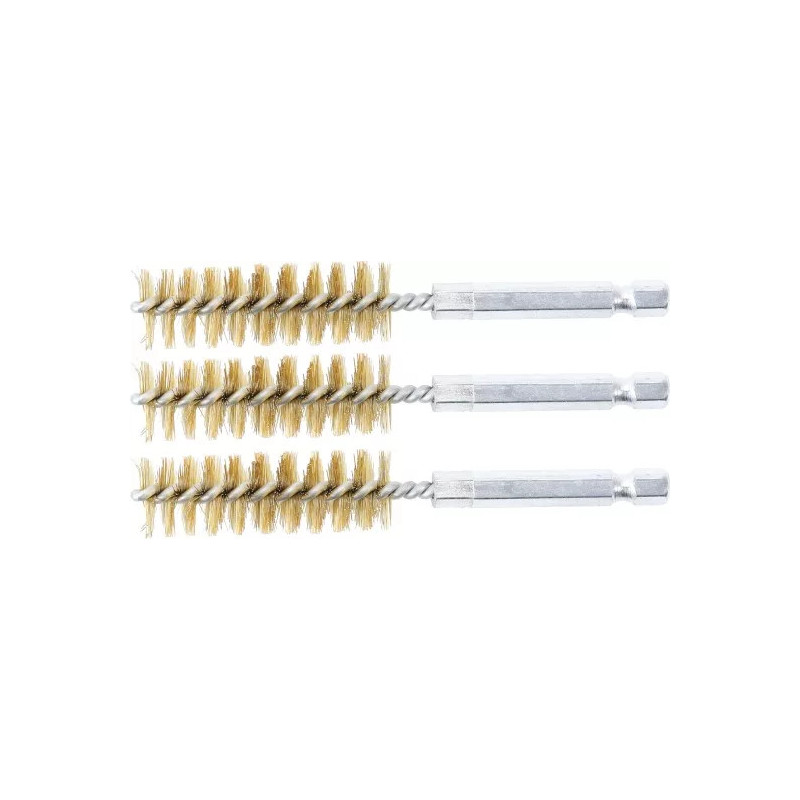 Brosse en laiton | 15 mm | 6,3 mm (1/4") | 3 pièces Brosse en laiton | 15 mm | 6,3 mm (1/4") | 3 pièces