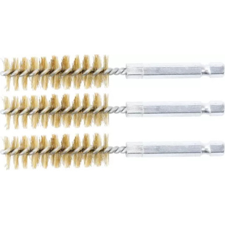 Brosse en laiton | 15 mm | 6,3 mm (1/4") | 3 pièces