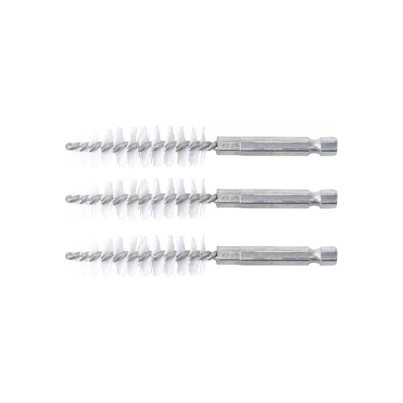 Brosse plate Nylon | 15 mm | 6,3 mm (1/4") | 3 pièces Brosse plate Nylon | 15 mm | 6,3 mm (1/4") | 3 pièces