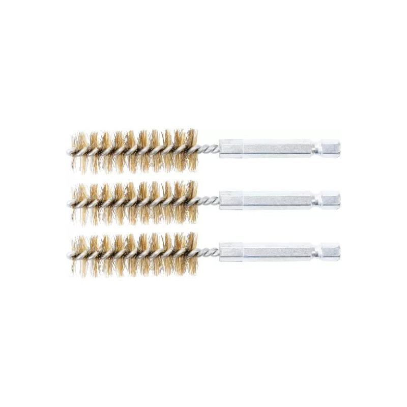 Brosse en laiton | 16 mm | 6,3 mm (1/4") | 3 pièces Brosse en laiton | 16 mm | 6,3 mm (1/4") | 3 pièces