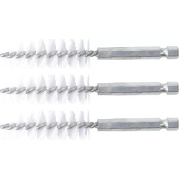 Brosse plate Nylon | 16 mm | 6,3 mm (1/4") | 3 pièces