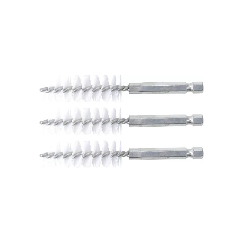 Brosse plate Nylon | 16 mm | 6,3 mm (1/4") | 3 pièces Brosse plate Nylon | 16 mm | 6,3 mm (1/4") | 3 pièces