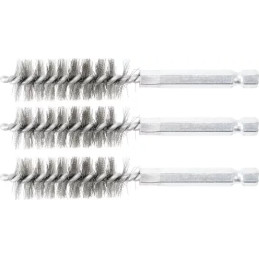 Brosse en acier | 16 mm | 6,3 mm (1/4") | 3 pièces