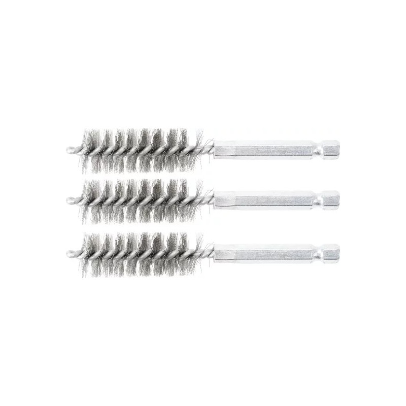 Brosse en acier | 16 mm | 6,3 mm (1/4") | 3 pièces Brosse en acier | 16 mm | 6,3 mm (1/4") | 3 pièces