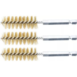Brosse en laiton | 17 mm | 6,3 mm (1/4") | 3 pièces
