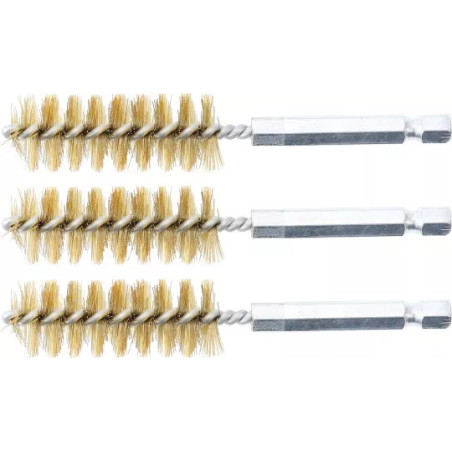 Brosse en laiton | 17 mm | 6,3 mm (1/4") | 3 pièces