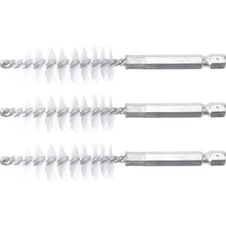 Brosse plate Nylon | 17 mm | 6,3 mm (1/4") | 3 pièces