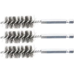 Brosse en acier | 17 mm | 6,3 mm (1/4") | 3 pièces