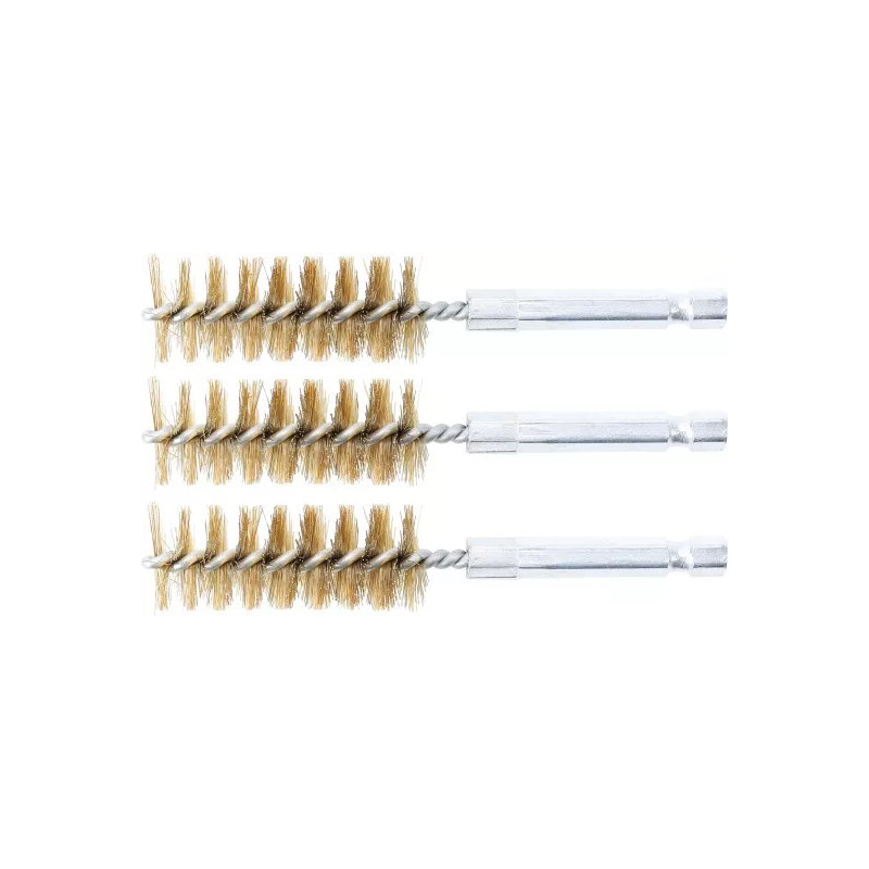 Brosse en laiton | 18 mm | 6,3 mm (1/4") | 3 pièces Brosse en laiton | 18 mm | 6,3 mm (1/4") | 3 pièces