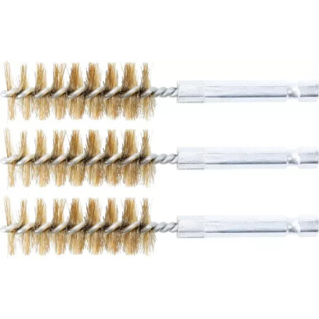 Brosse en laiton | 18 mm | 6,3 mm (1/4") | 3 pièces