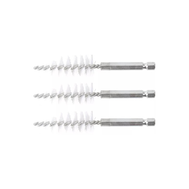 Brosse plate Nylon | 18 mm | 6,3 mm (1/4") | 3 pièces