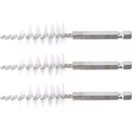 Brosse plate Nylon | 18 mm | 6,3 mm (1/4") | 3 pièces