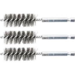 Brosse en acier | 18 mm | 6,3 mm (1/4") | 3 pièces