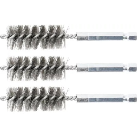 Brosse en acier | 18 mm | 6,3 mm (1/4") | 3 pièces