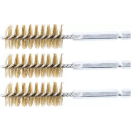 Brosse en laiton | 19 mm | 6,3 mm (1/4") | 3 pièces